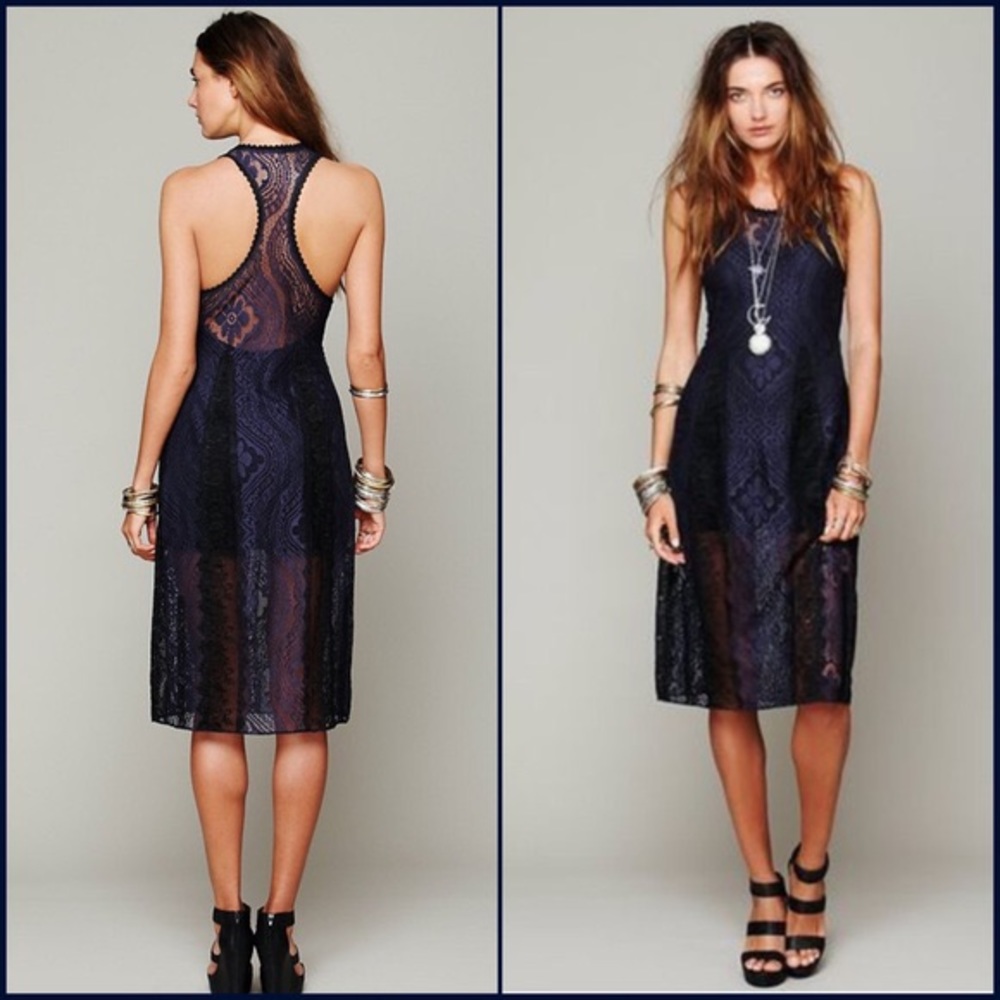 Free People Miracle Lace Midi Dress